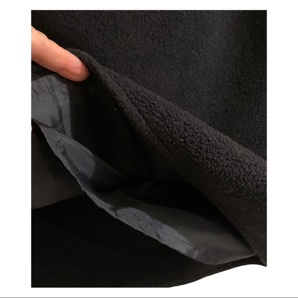 EXPRESS Skirt Fleece Black Mini Skirt Failleur Black Fitted Skirt Size 3/4 - Picture 9 of 10